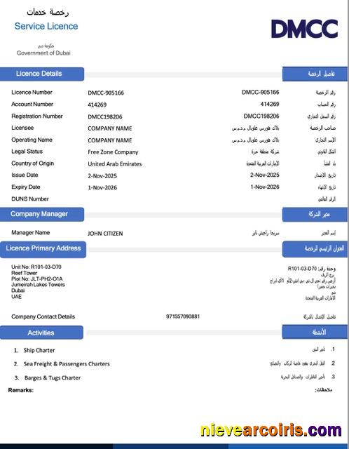 UAE Dubai service license